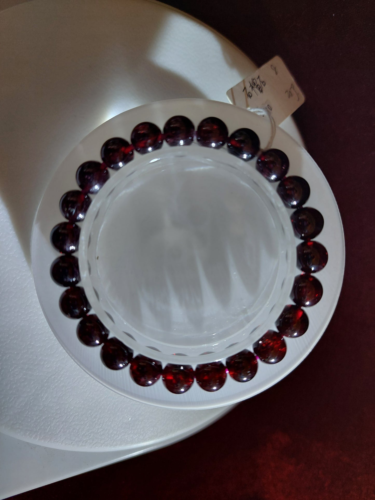 高いマゼンタのガーネットのブレスレット、別名女性の宝石用原石