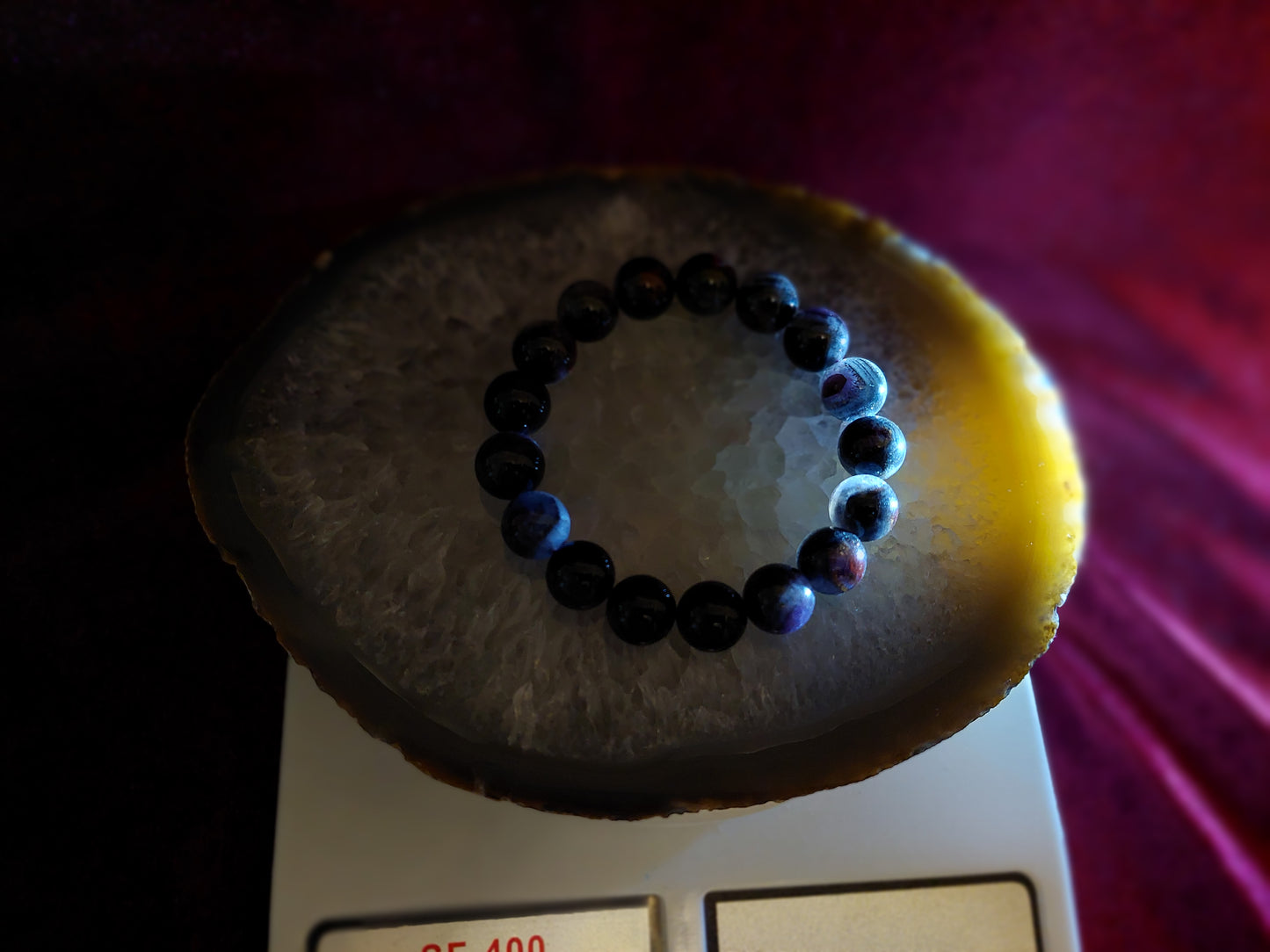 ブラジル、天然未加工鉱石、厚切りの瑪瑙の切れ 浄化用品