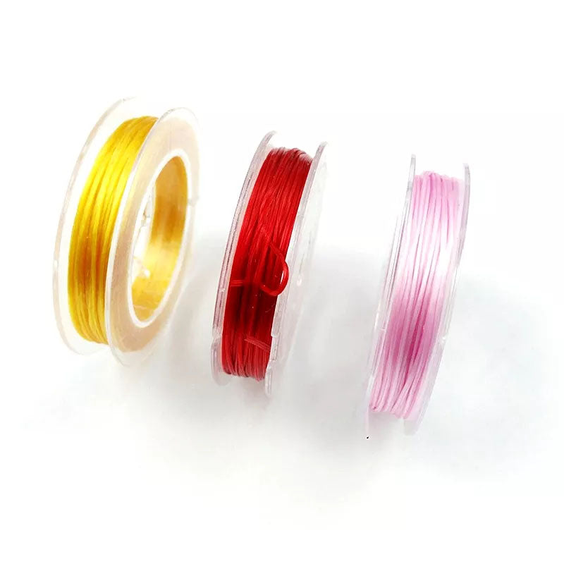 ミニ弾性ライン 0.8 ミリメートル 8 メートルクリスタル弾性ビーズロープコードスレッドストリング Diy ネックレスブレスレットジュエリーメイキング所見