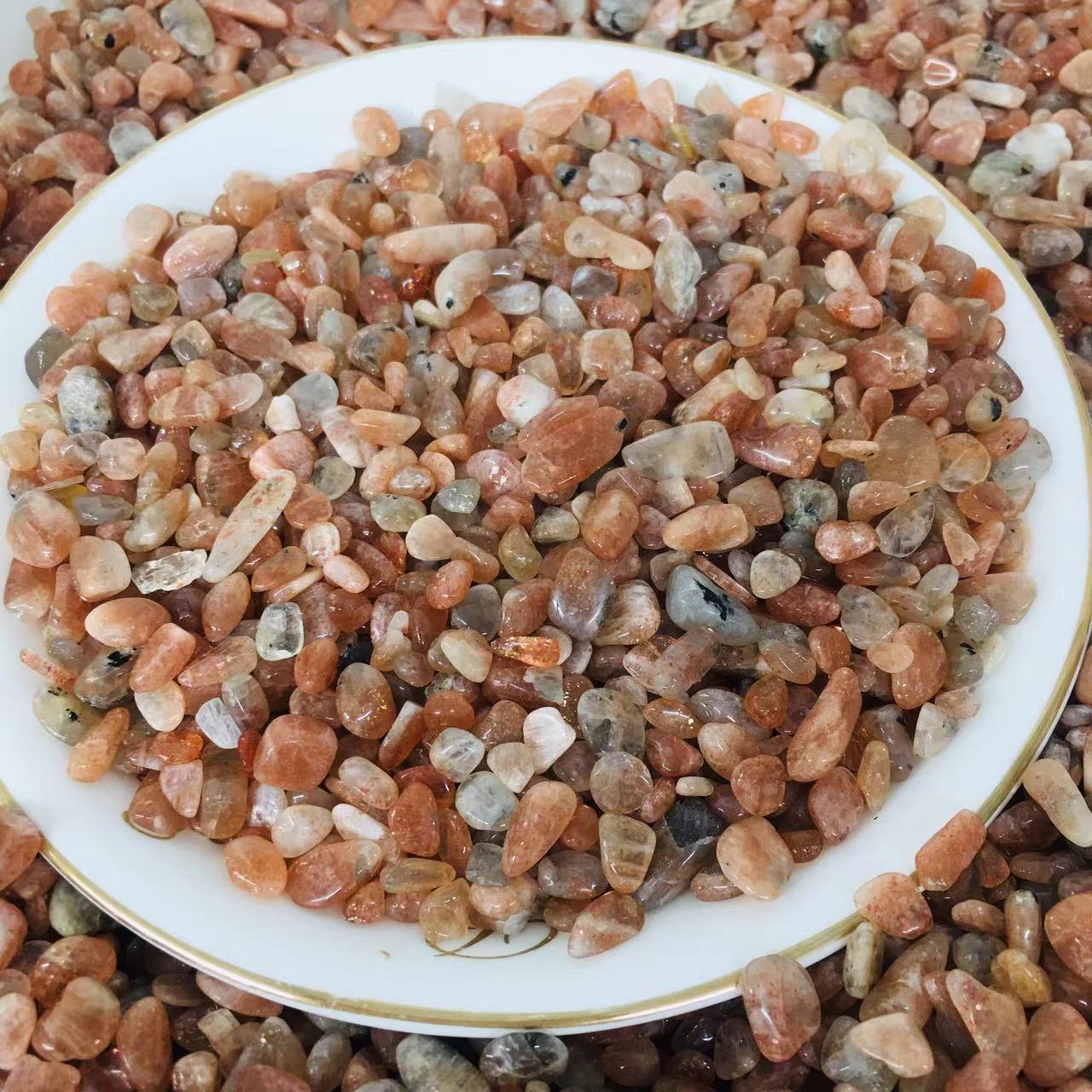 新入荷商品!! ゴールデンサンストーン砕石 JPY 6,800/KG 浄化用品