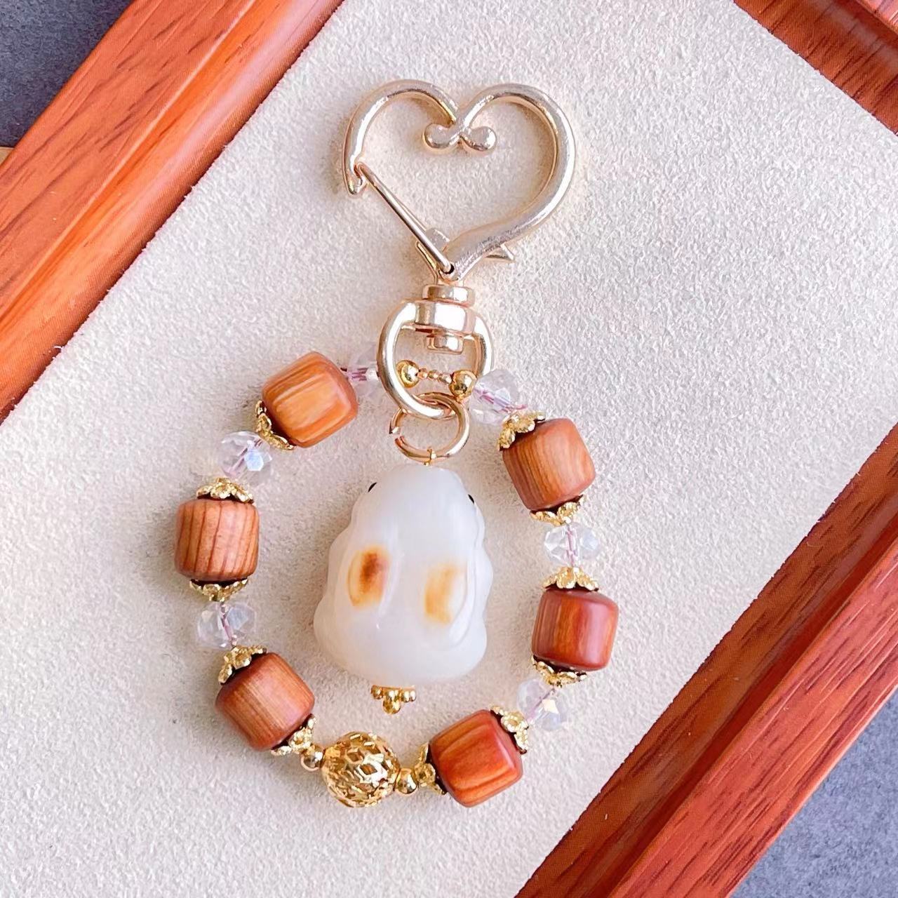 菩提 うさぎトゥジャバレル ビーズ バッグぶら下げ