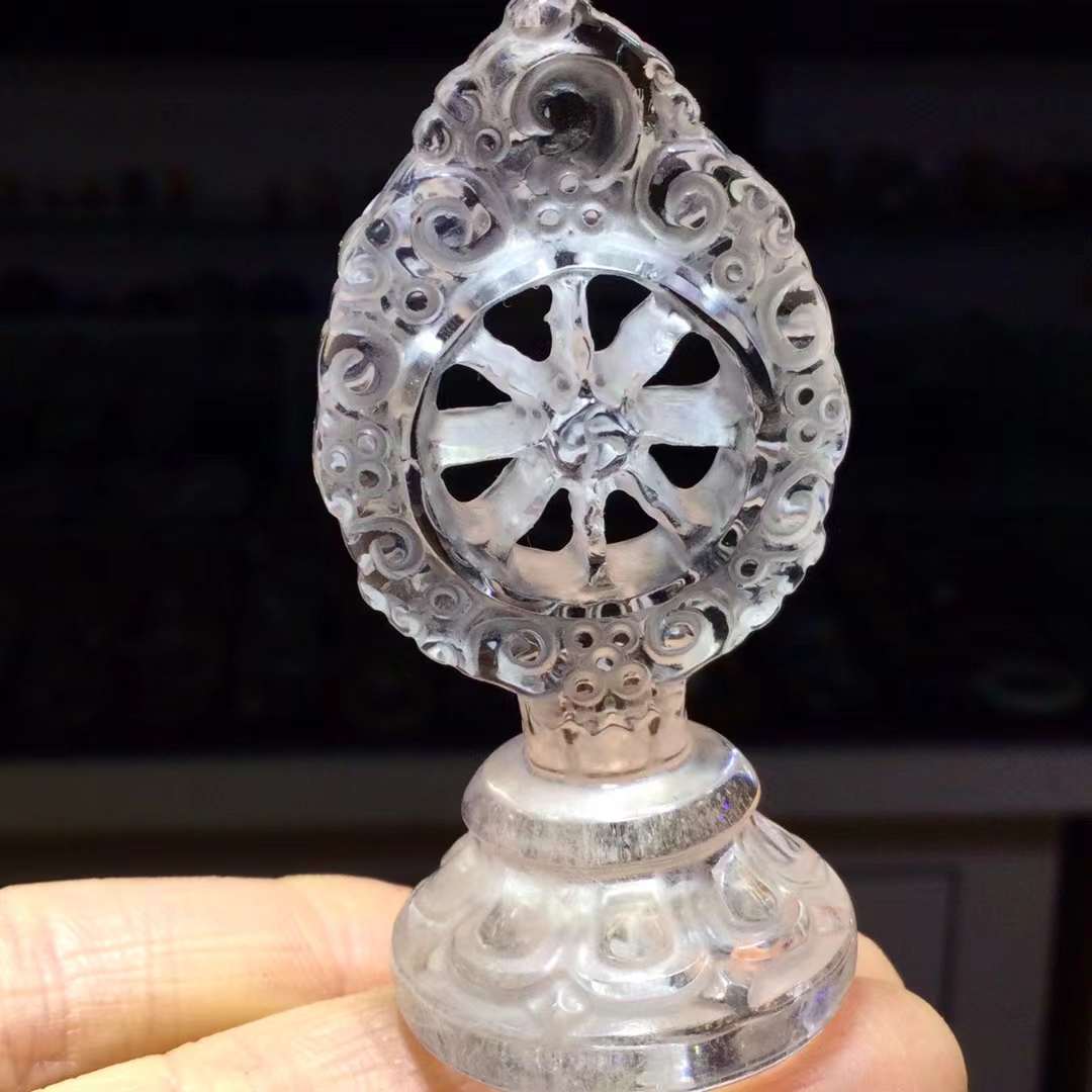 純天然白水晶 法輪振り子