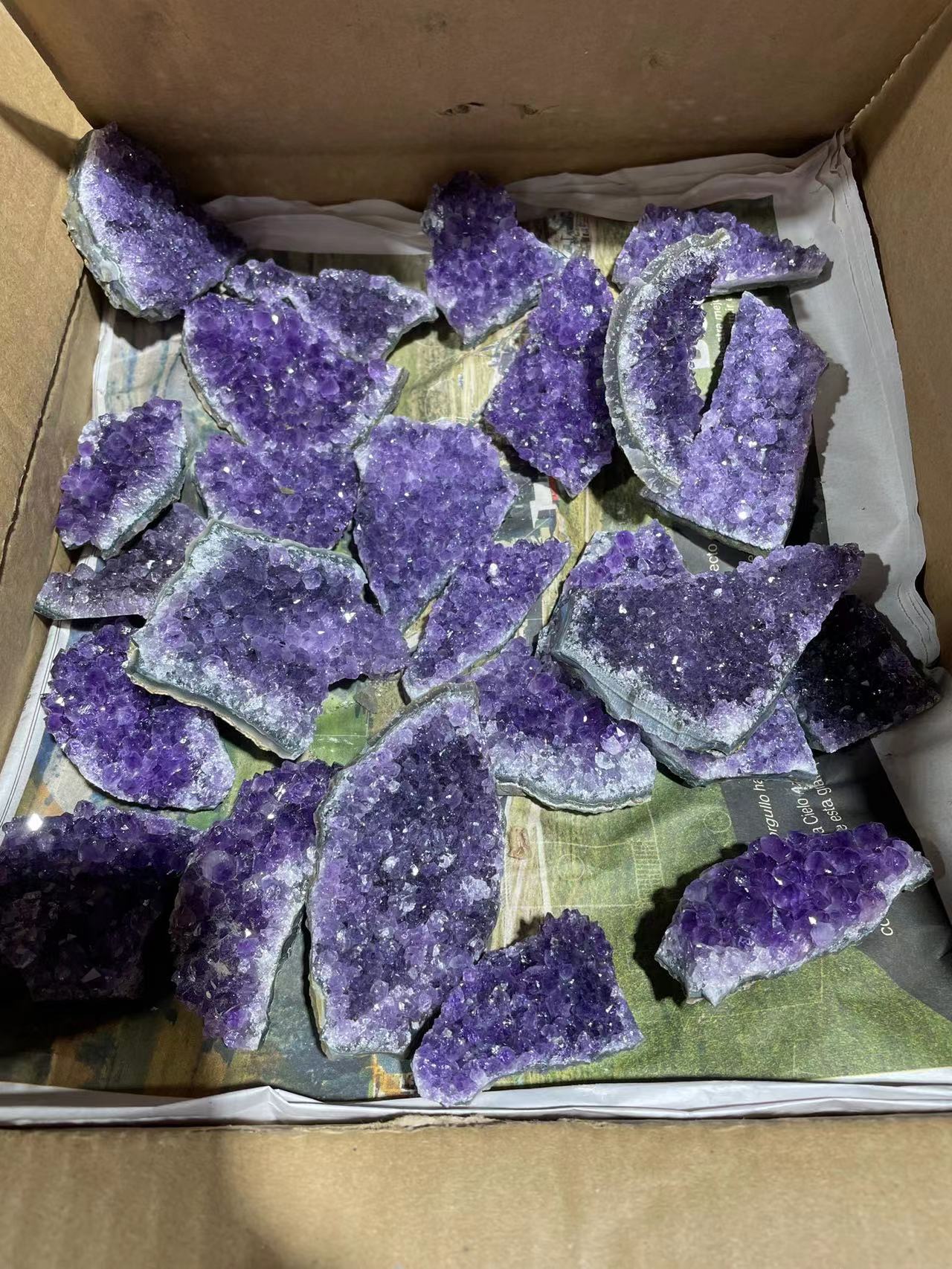 新入荷商品!!!!! 天然ウラアメジストのフラットブロック, 原石, JPY 2500/200g