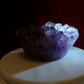 超かわいい、未加工石造りの鉱石、紫色のチタニウム、ハリネズミの装飾