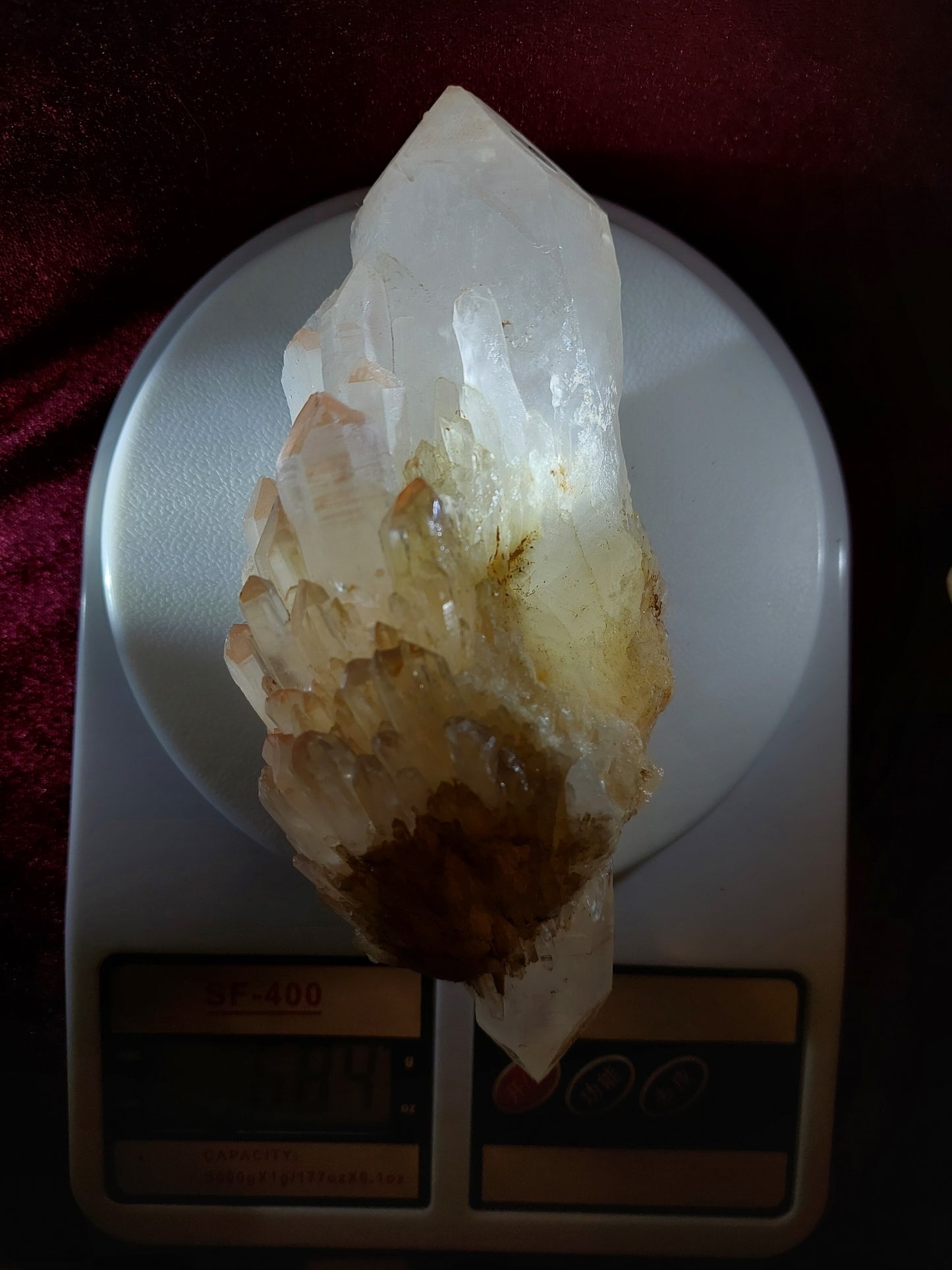 Natural High Quality Pineapple Backbone White Crystal Cluster
