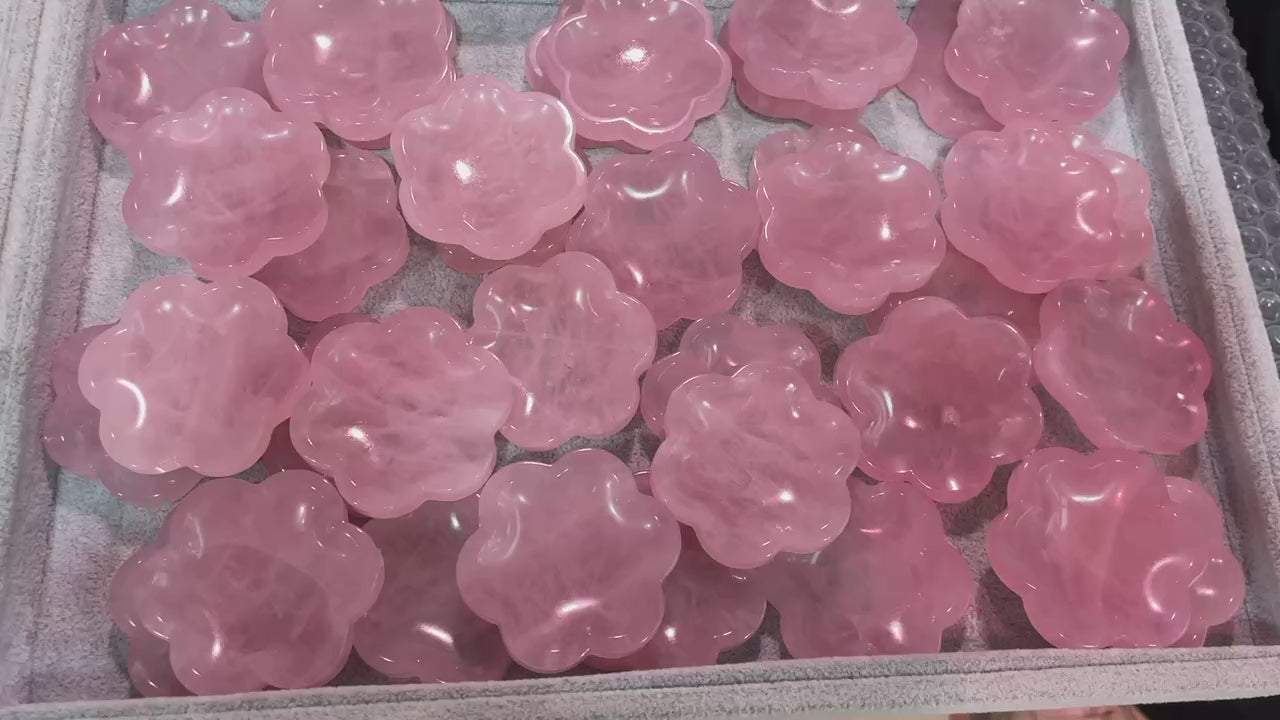 新入荷商品!!!!! 高品質ローズクォーツボウル幅6cm1個 2200円/個