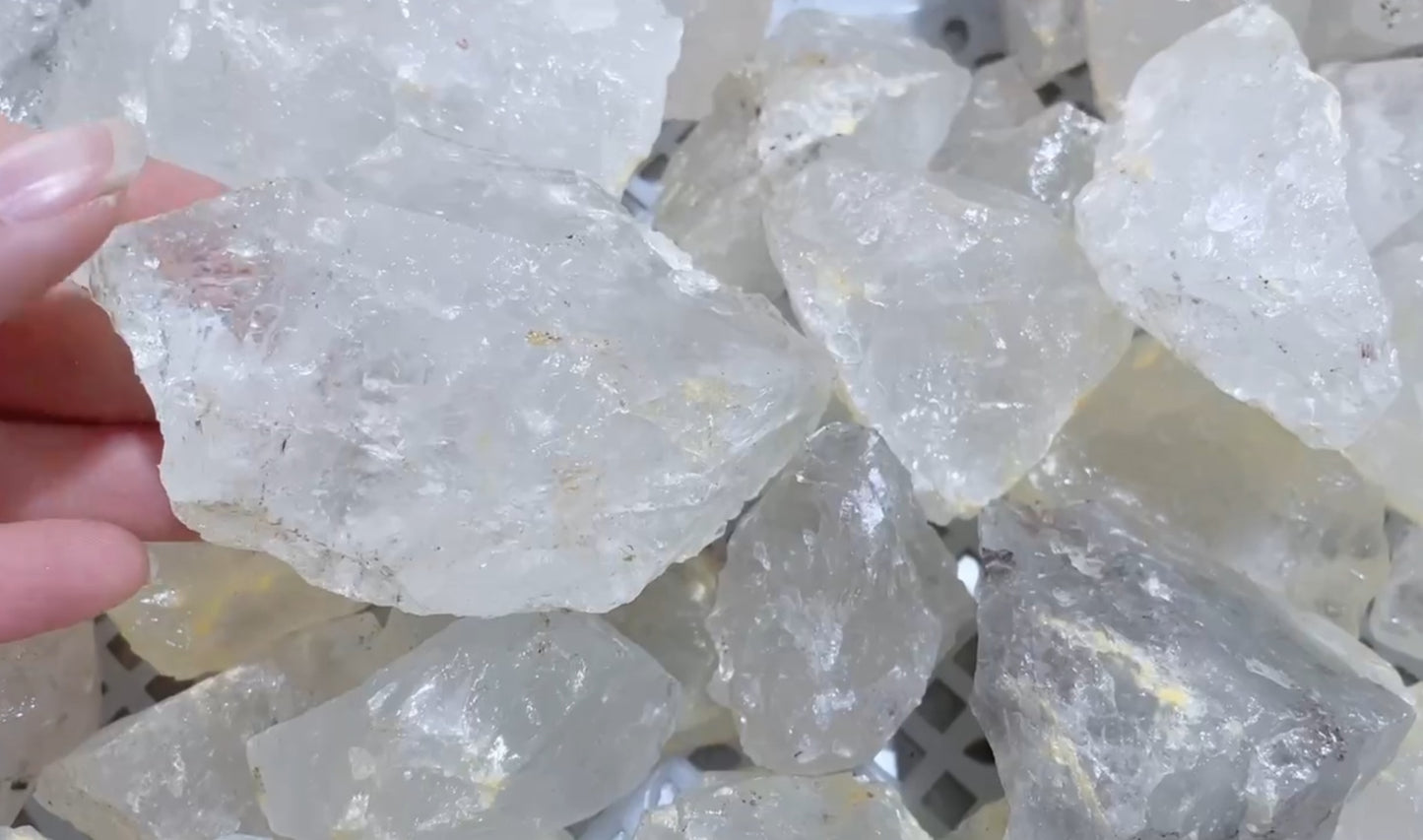 natural white crystal gemstone