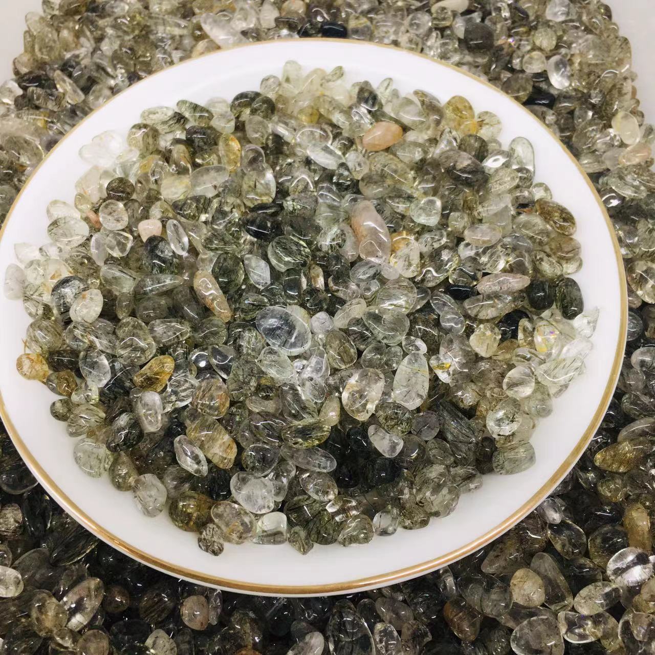 Green tourmaline hair crystal crushed stone JPY 2,000/KG