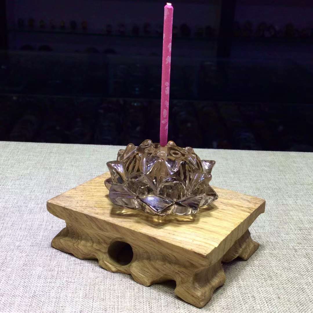 No.72：純粋な天然茶水晶蓮香棒小さな装飾品